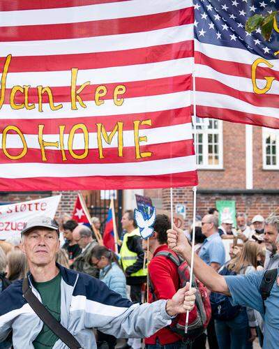 „Yankee, go home!“: Schon 2019 zeigten Demonstranten in Kopenhagen, was sie von den US-Plänen für Grönland halten