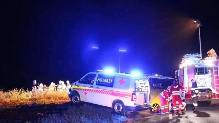 Mehr Bilder vom Unfall Mittwochnacht auf der L 413 in Dienersdorf