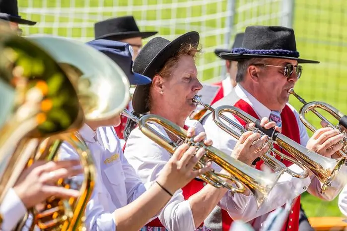 Die Marktmusik Treffen sorgte für den musikalischen Rahmen der Feier