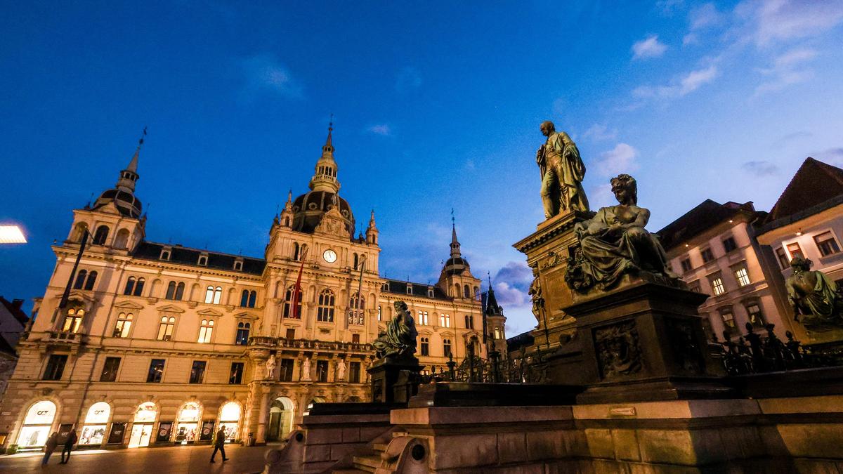 Das Grazer Rathaus am Hauptplatz