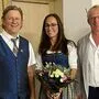 Obmann Gerald Melcher, Chorleiterin Desireé Deiser, Bürgermeister Wolfgang Gallant