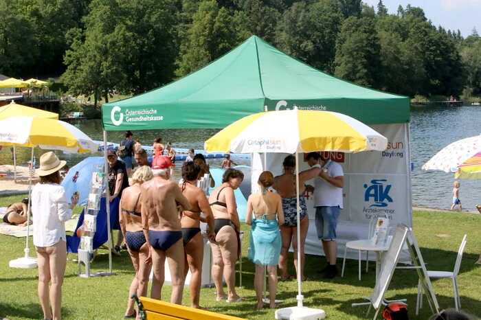Am Mittwochnachmittag machte die „Bädertour 2021“ am Längsee Station. 