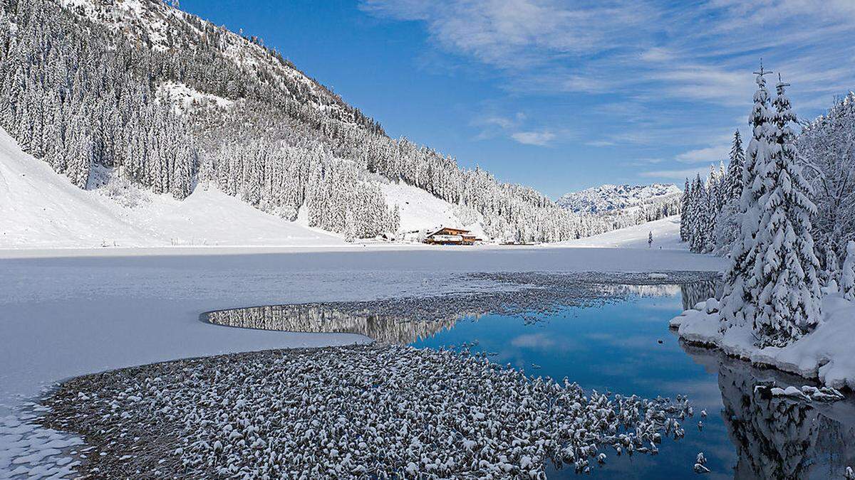 Der erste Schneefall sorgt für eine zauberhafte Stimmung am Bodensee