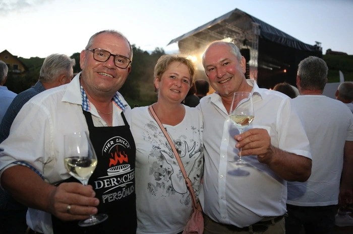 Steirerreis traf Steirerwein: Franz Fuchs, Karin und Rupert Ulrich.