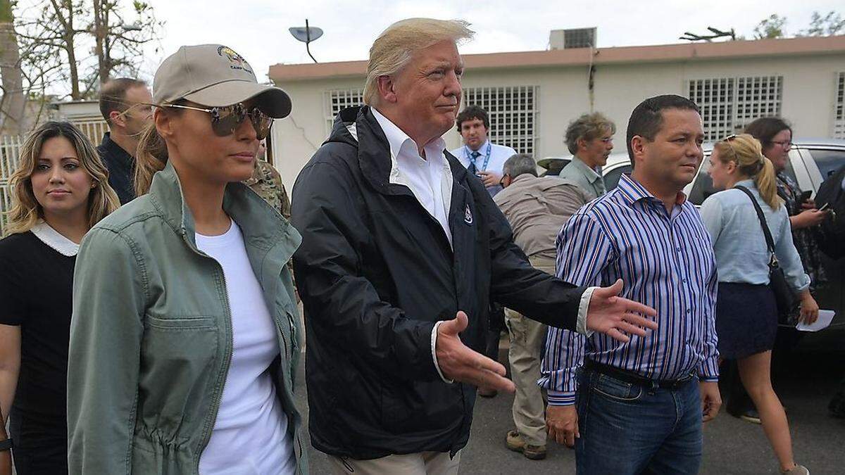 Trump beim Besuch in Puerto Rico