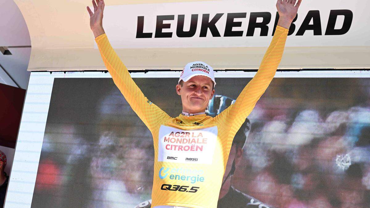 Gelb steht ihm: Der Osttiroler Felix Gall stürmte nach einer Solofahrt bei der Tour de Suisse zu seinem ersten Profisieg