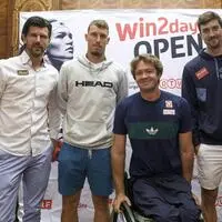 Jürgen Melzer, Filip Misolic, Nico Langmann und Sebastian Ofner (von links)