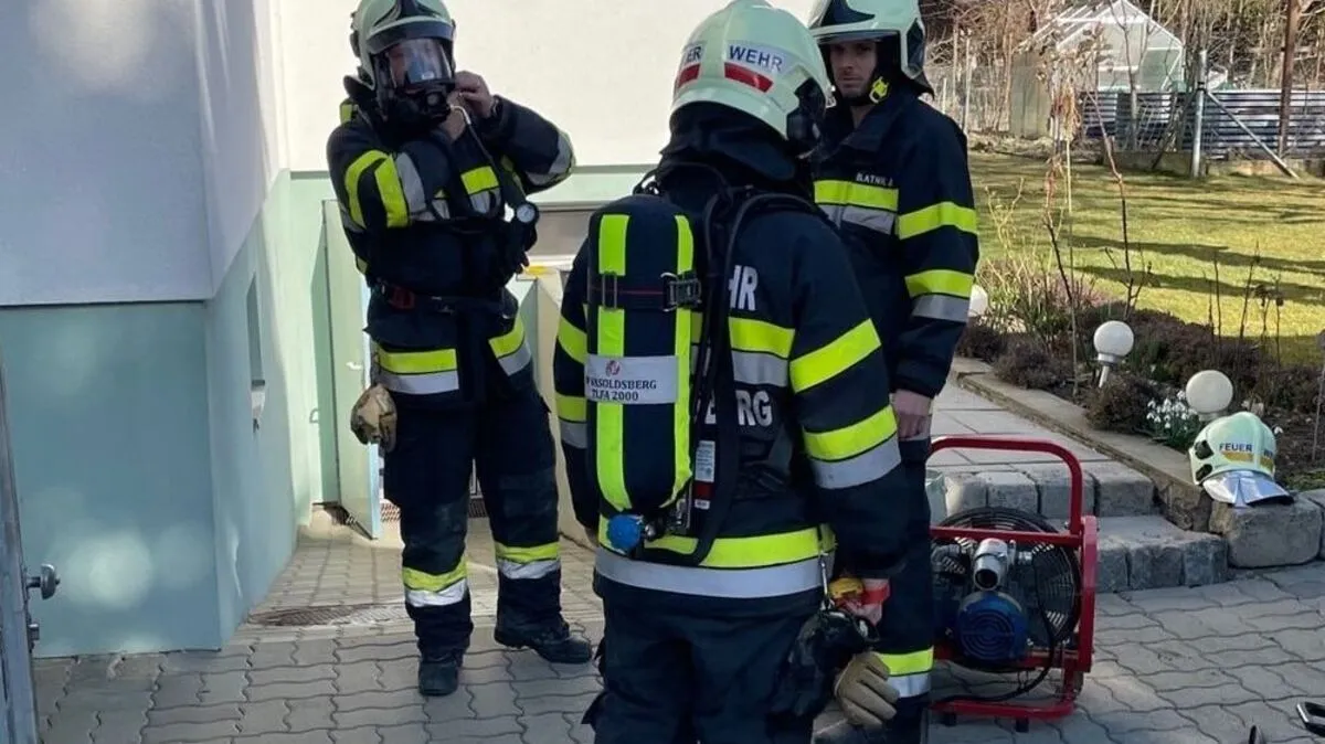 Die Feuerwehr Vasoldsberg beim Einsatz