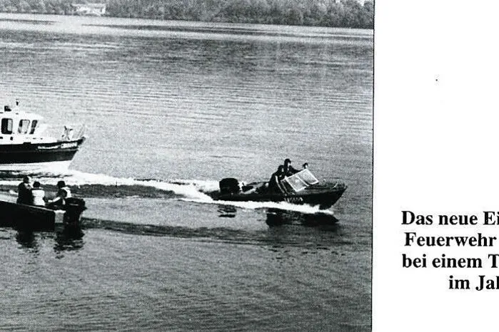 Mit dem Boot im Einsatz im Jahr 1992