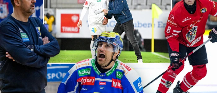 Thomas Silberberger und Nik Prelec (oben) kennen sich schon, Thimo Nickl (rechts) und Nick Hutchison (unten) wackeln, Matjaz Hafner (links) muss Aich/Dobs Umbruch vorantreiben