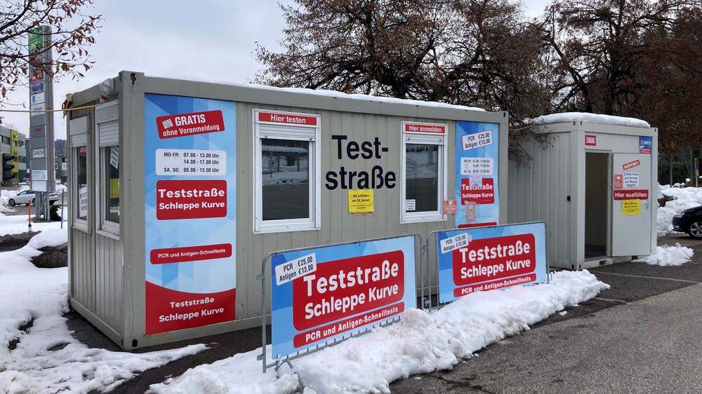 Der Testcontainer in der Klagenfurter Schleppe-Kurve ist ab Montag geschlossen