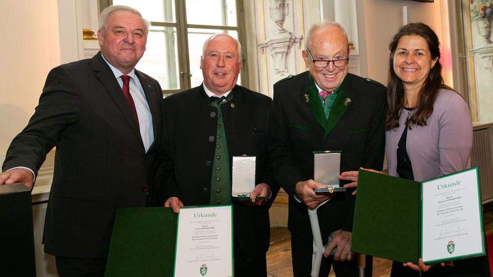 Hermann Schützenhöfer, Josef und Helmut Eberhard, Doris Kampus 