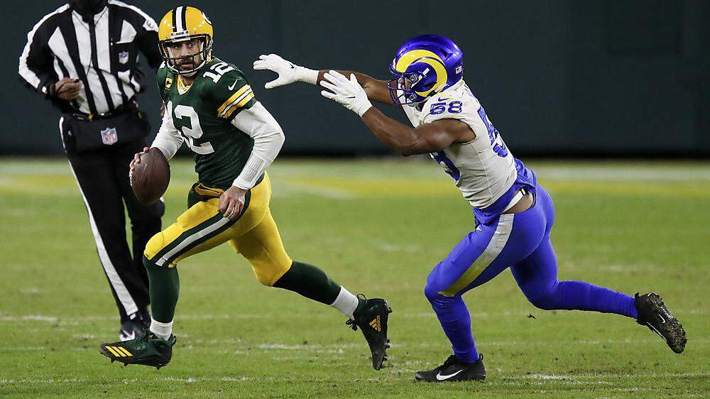 Aaron Rodgers und die Green Bay Packers hatten die Los Angeles Rams im Griff