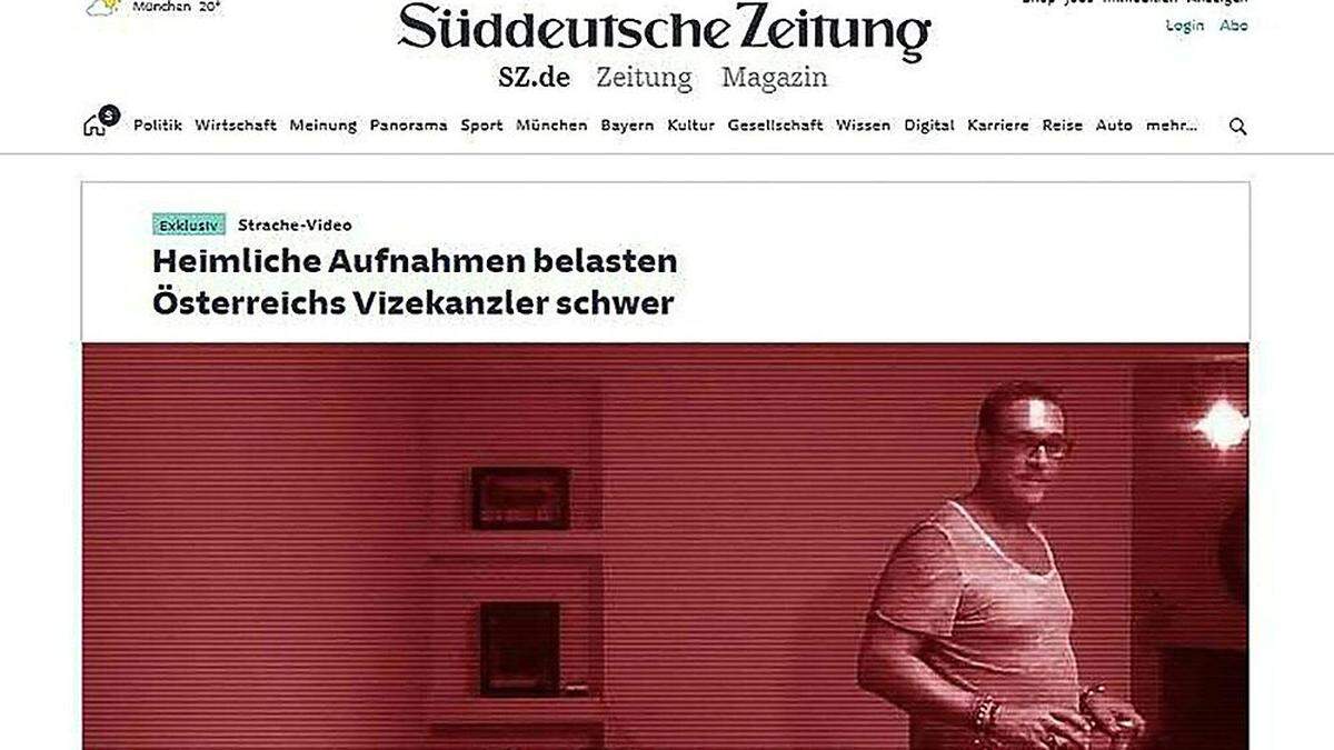 Onlinetitel der SZ