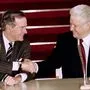 Respekt unter Rivalen: Bush mit Russlands Präsident Boris Jelzin anno 1993