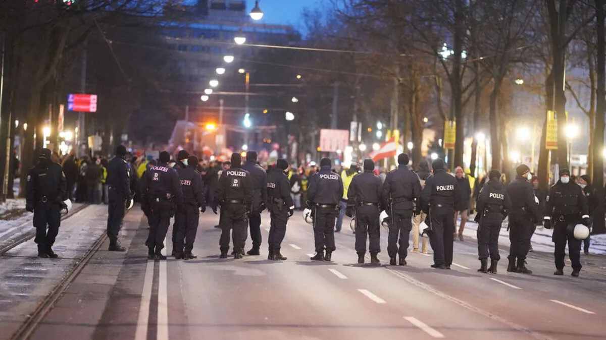 Demonstration gegen Corona-Maßnahmen in Wien