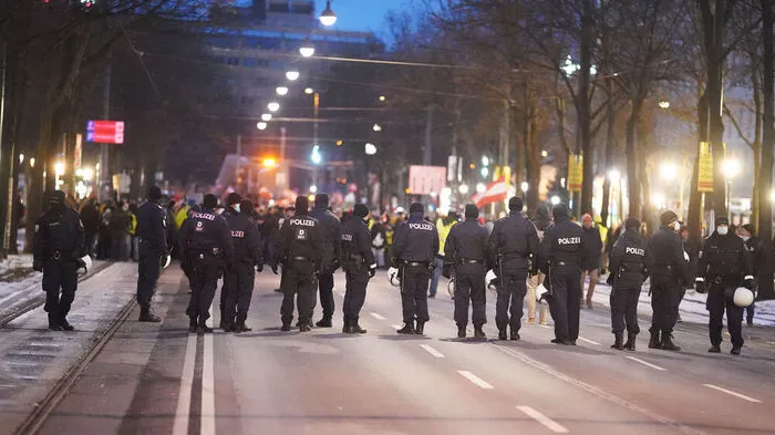 Demonstration gegen Corona-Maßnahmen in Wien