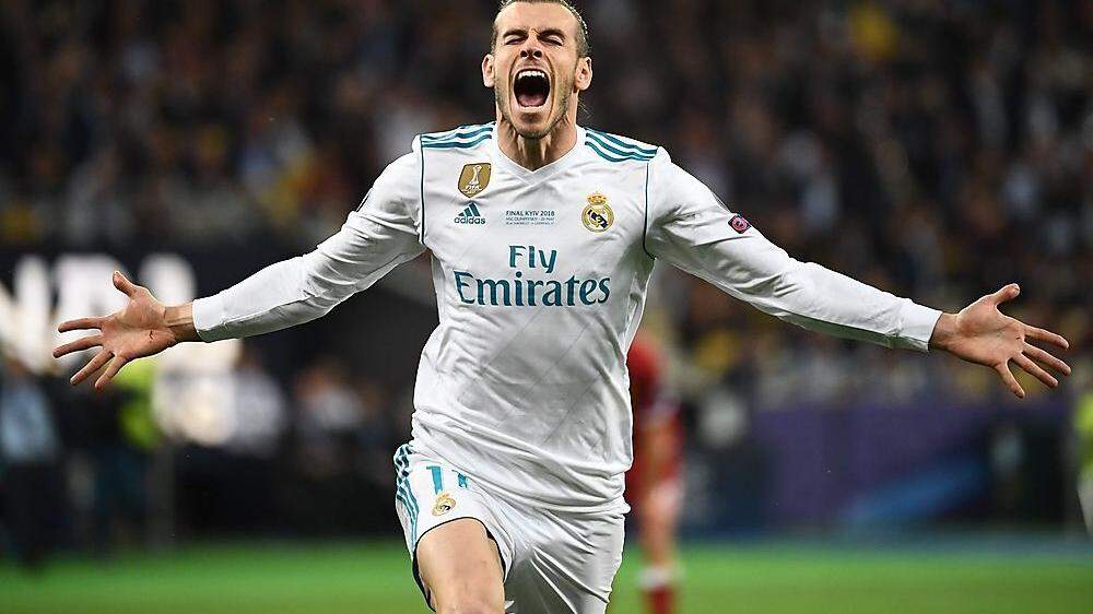 Gareth Bale jubelt - mit seinem Traumtor zum 2:1 war er der Matchwinner im Finale für Real. 