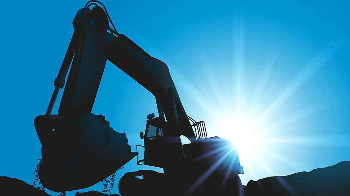 Im bausektor zeigen die Pfeile nach oben