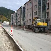 Der Baustelle in Eisenerz mussten ein paar Bäume weichen