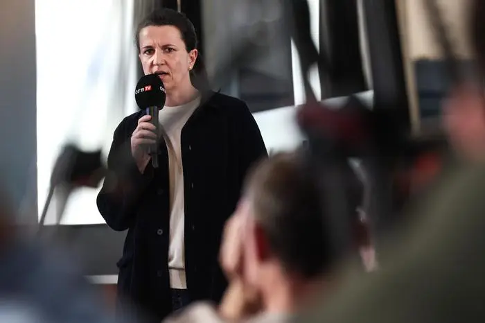 VIENNA,AUSTRIA,16.FEB.24 - SOCCER - OEFB, Oesterreichischer Fussball-Bund, press conference. Image shows Isabel Hochstoeger (OEFB).
Photo: GEPA pictures/ Armin Rauthner