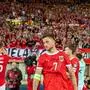 VIENNA,AUSTRIA,07.JUN.25 - SOCCER - FIFA World Cup 2026, European Qualifiers, group stage, OEFB international match, Austria vs Romania. Image shows the rejoicing of Marko Arnautovic (AUT) with the fans.
Photo: GEPA pictures/ Avni Retkoceri