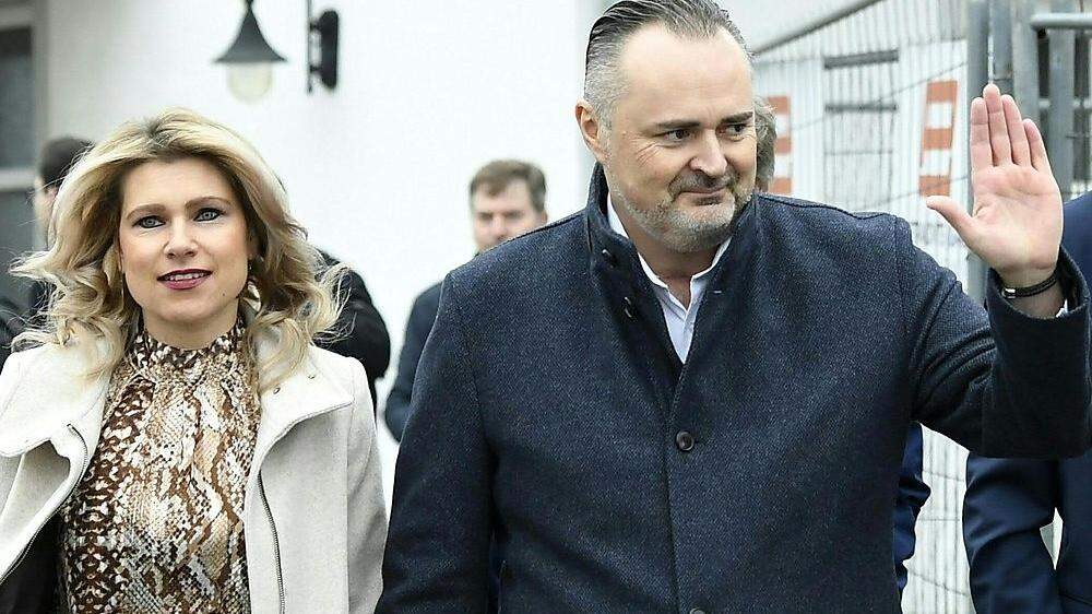 Landeshauptmann Hans Peter Doskozil (SPÖ) und seine Verlobte Julia Jurtschak