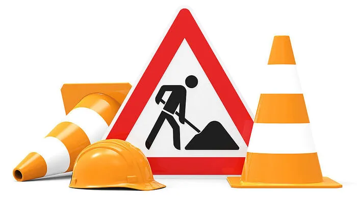 Baustelle wegen Verlegung von Fernwärmeleitungen