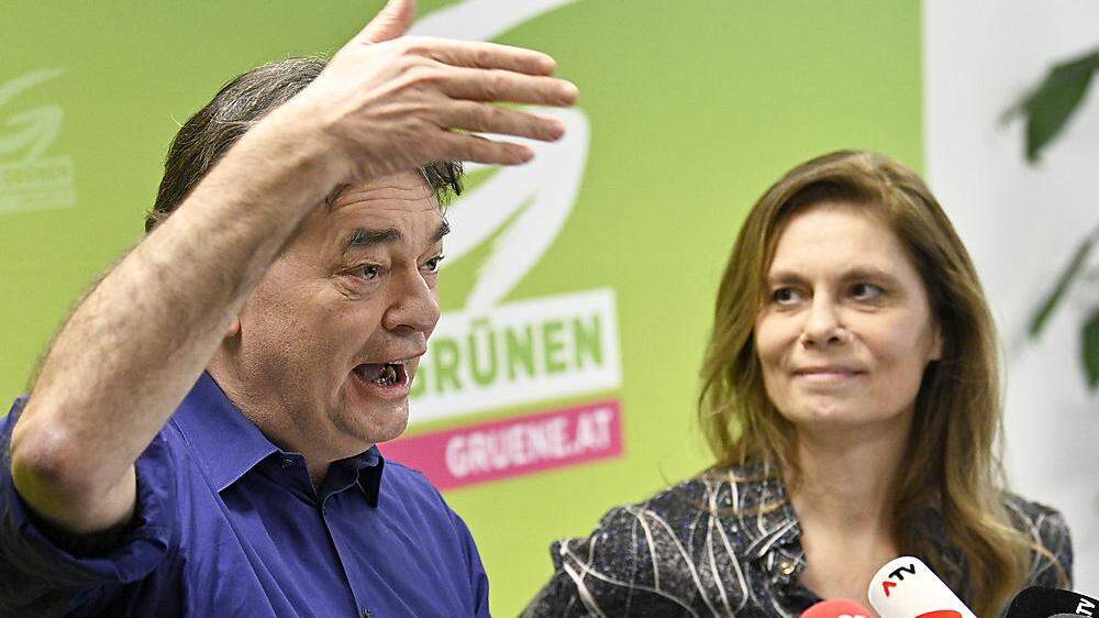 Kogler und Sarah Wiener (Foto aus dem EU-Wahlkampf) 