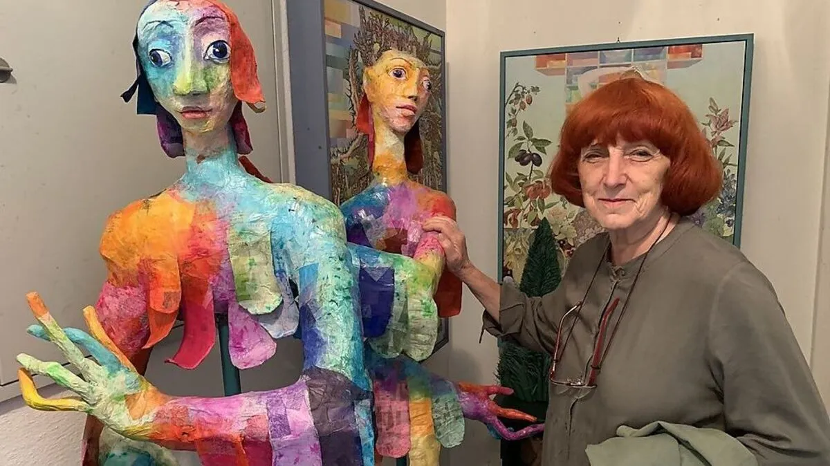 Raudisgund Tobias hat auch Puppen zum Thema Corona geschaffen