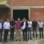Feierstunde in Nikolsdorf: Nigg, Uwe Klammer, Herbert Klammer, Prachensky, Soier, Rainer, Standteiner, Platz, Antretter (von links)