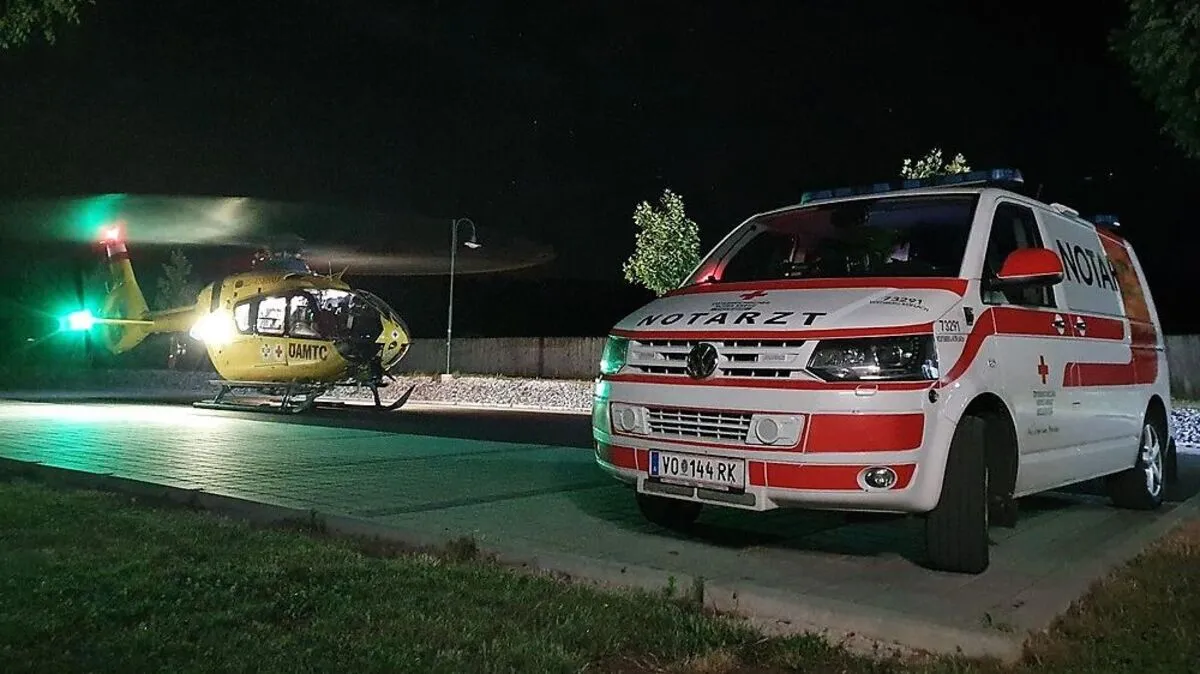 Das siebenjährige Mädchen wurde mit dem Notarzthaubschrauber Christophorus 17 ins Uniklinikum Graz geflogen