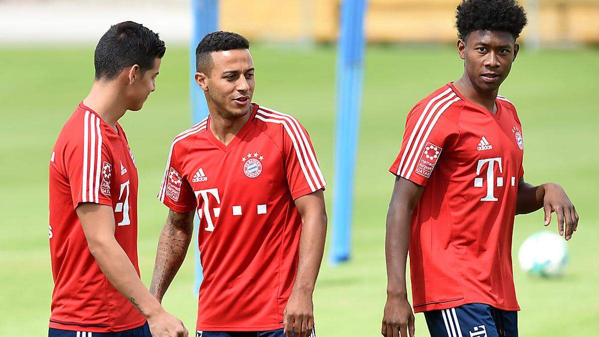 James Rodriguez, Thiago und David Alaba