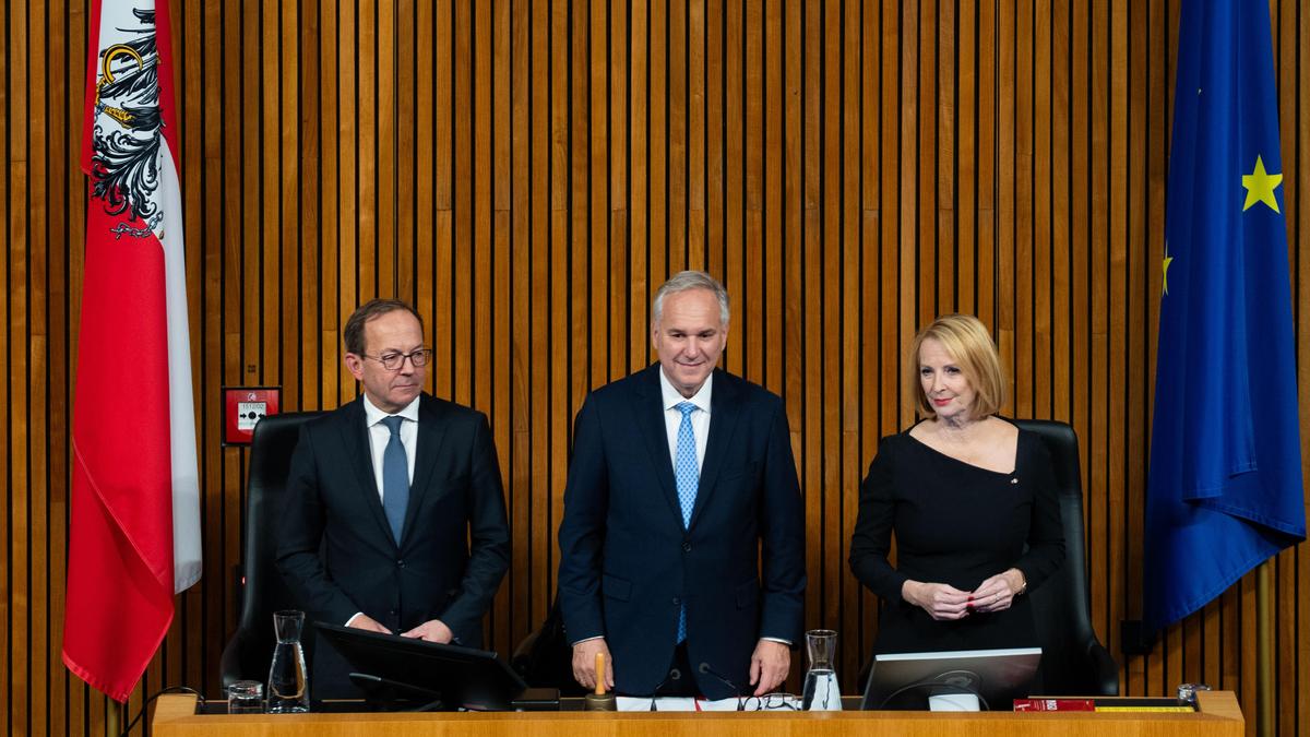 Das neue Nationalratspräsidium: Peter Haubner, Walter Rosenkranz und Doris Bures