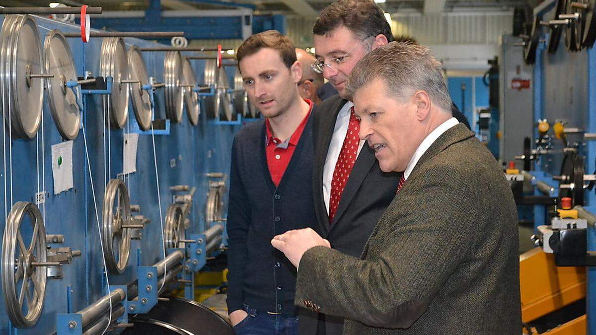 Pengg-Sprecher Max Rothwangl, Minister Jörg Leichtfried und Bürgermeister Jochen Jance (v.l.)