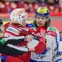 KLAGENFURT,AUSTRIA,30.NOV.25 - ICE HOCKEY - ICE Hockey League, Klagenfurter AC vs Villacher SV. Image shows Maximilian Preiml (KAC) and Nikita Scherbak (VSV).  
Photo: GEPA pictures/ Matthias Trinkl