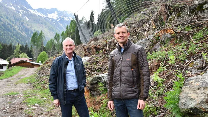Bürgermeister Günther Novak und Vizebürgermeister und Nachbarschaftsobmann Anton Glantschnig