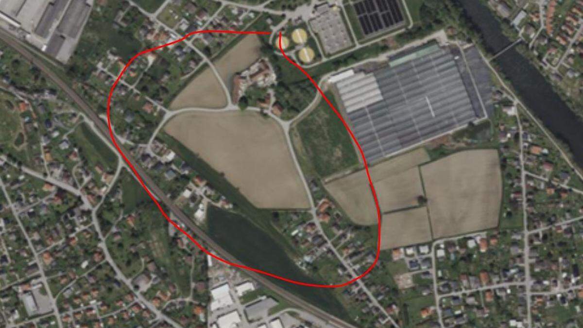 Hier im Areal der sogenannten Murmühle wird der neue Gewerbepark angedacht