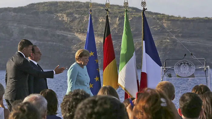 Merkel, Renzi und Hollande