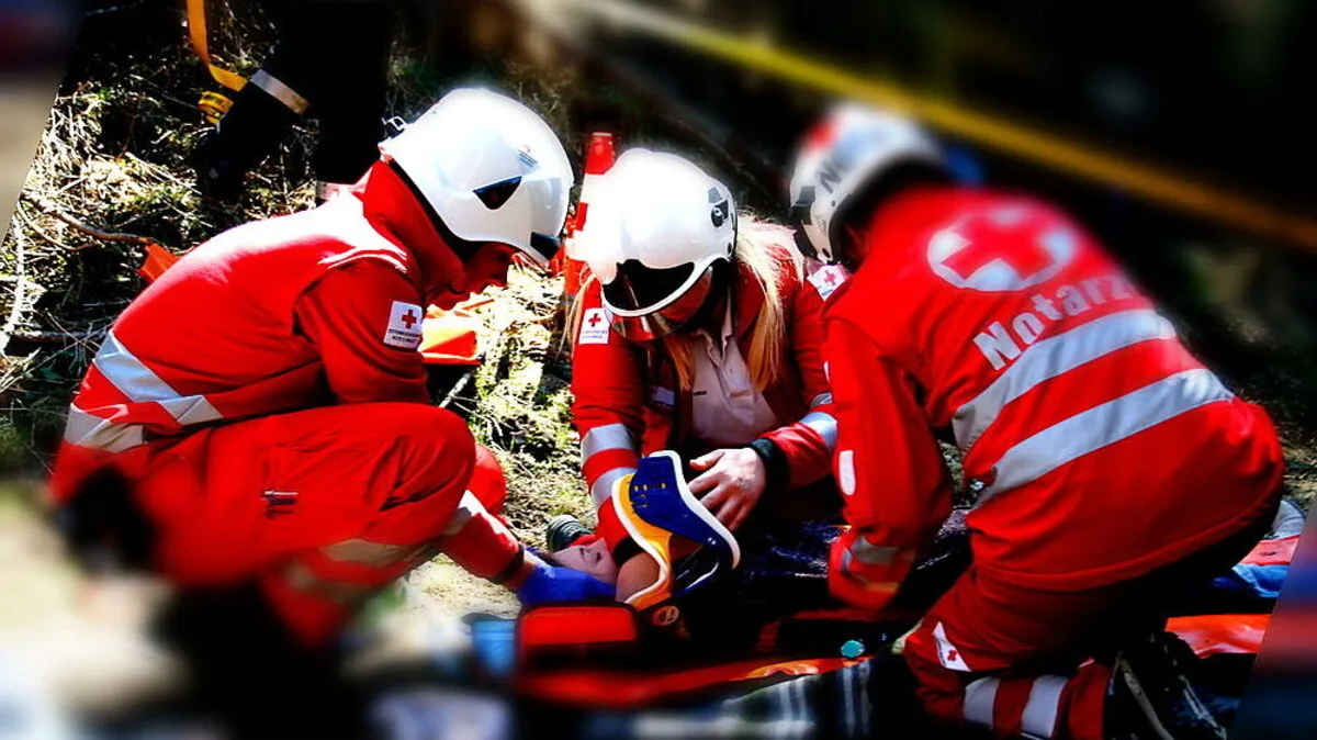 Rettungseinsatz nach Sturz (Sujet-Foto)