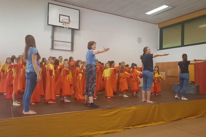 Probe für eine Auftritt im Plegeheim...