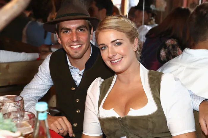 Philipp Lahm mit Frau Claudia