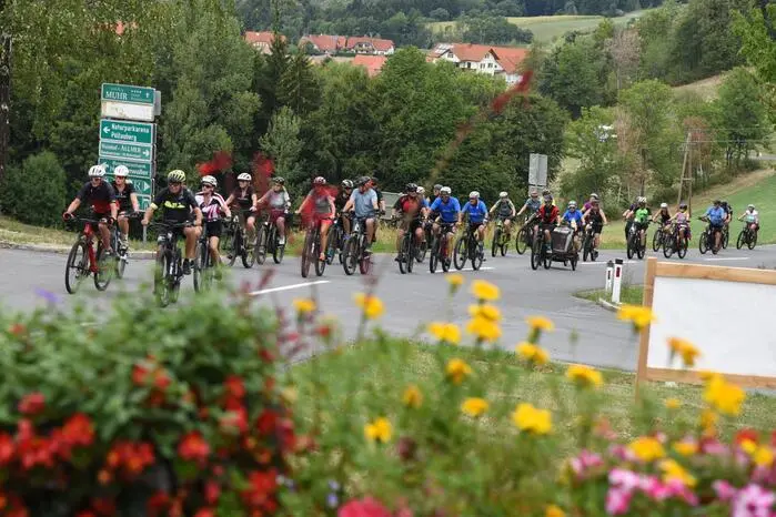 Immer im Spitzenfeld der Gruppe waren der überaus sportliche Bürgermeister Gerald Klein und Tourismusmanager Reinhold Schöngrundner.