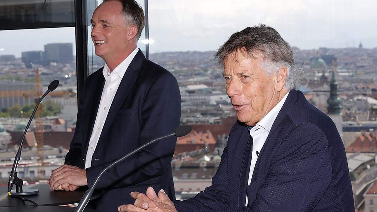 Peter Schröcksnadel (rechts) mit seinem Nachfolger Karl Schmidhofer