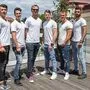 Lukas Fischer, Dorian Wiedergut, Thomas Huber, Christian Schubitz, Alexander Pfeffer und Parsa Djawadiraad (von links)