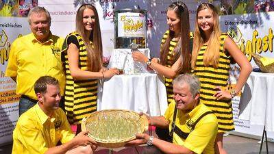 Flotte Bienchen halfen den Honigfest-Organisatoren beim Honiganstich