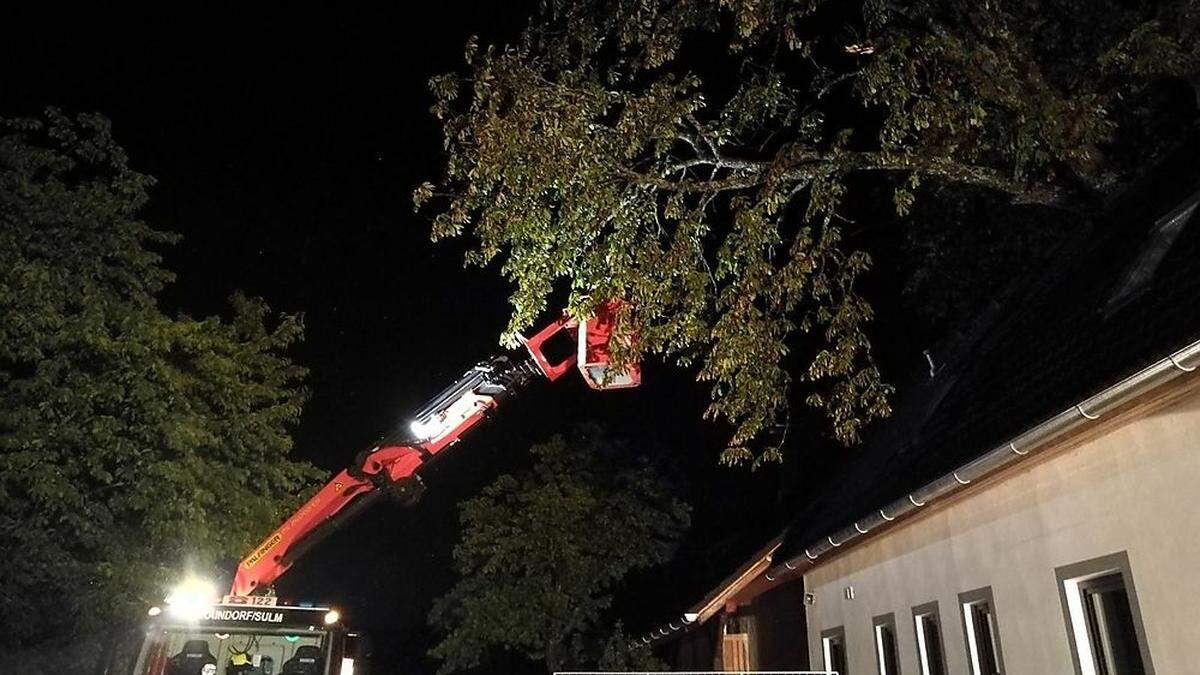 Die Feuerwehren Leutschach und Kaindorf im Einsatz