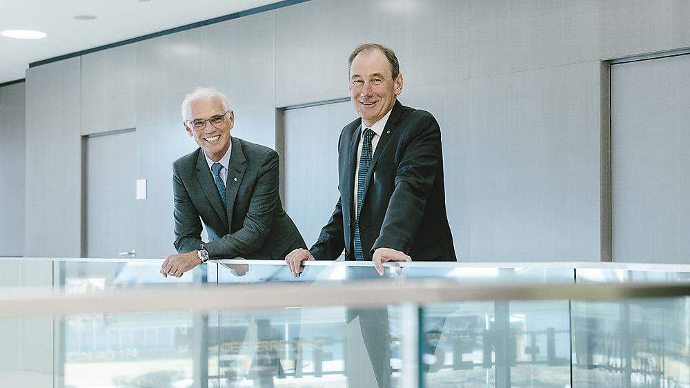 Der steirische Industrie-Präsident Stefan Stolitzka und RLB-Generaldirektor Martin Schaller
