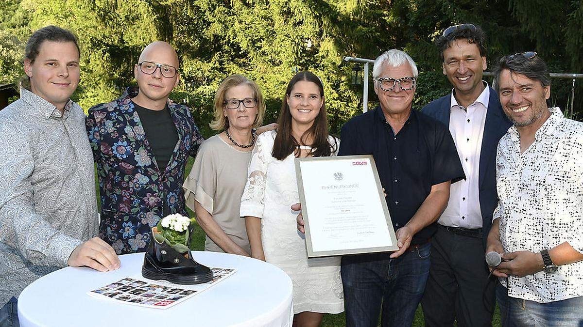 Alexander Rieder, Ingo Herzig, Roswitha Rieder, Daniela Herzig-Rieder, Hellmuth Rieder, Peter Demschar und Georg Mathiesl