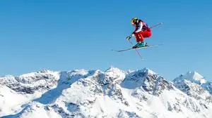SANKT MORITZ,SWITZERLAND,20.MAR.25 - FREESTYLE SKIING - FIS Freestyle Ski and Snowboard World Championships, Ski Cross, ladies, men, qualification. Image shows Katrin Ofner (AUT). Photo: GEPA pictures/ Matic Klansek